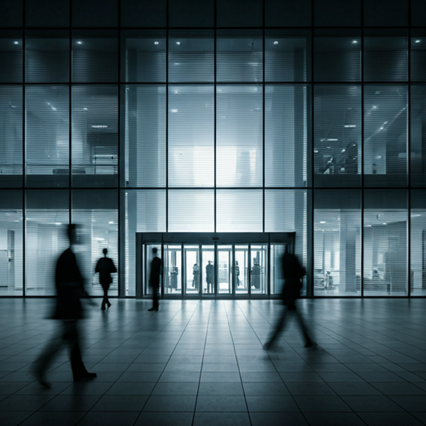 Modern Corporate Glass Architecture Office Complex