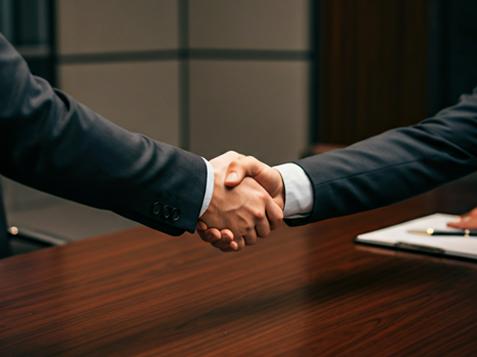 Strategic Executive Handshake